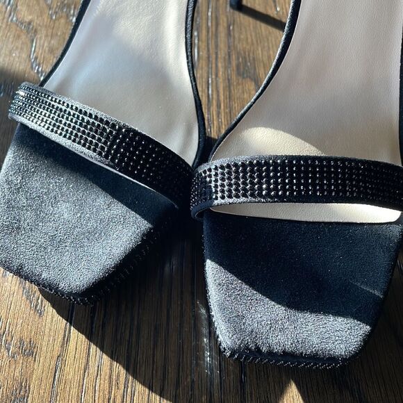 Nine West black rhinestone square toe stiletto heels, NWOT size 9.5 - Picture 6 of 9